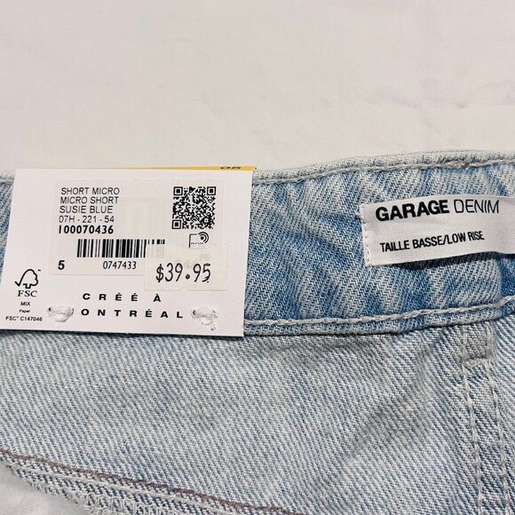 Garage Denim Low Rise Distressed Shorts Size 27 NWT - Picture 4 of 5